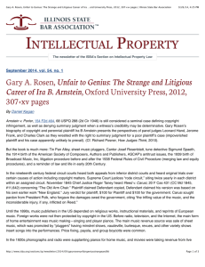 Gary A. Rosen, Unfair to Genius: The Strange and