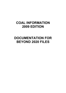 coal information 2009 edition documentation for beyond 2020 files