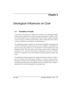 Chapter 2—Geological Influences on Coal