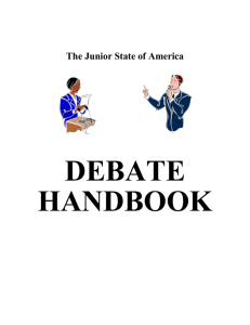 Debate Handbook - Junior State of America