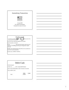 Debit Cash - Higher Ed411