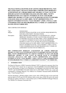 transactions (chapter 10 of listing requirements)