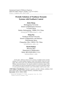 Periodic Solutions of Nonlinear Dynamic Systems with Feedback