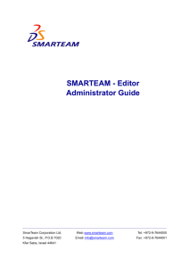 SMARTEAM - Editor Administrator Guide