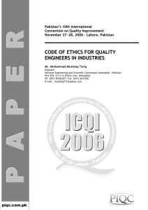 code of ethics for quality engineers in industries