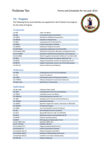 Forms and Schedules for tax year 2013 VA - Virginia