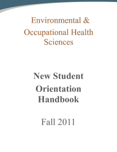 New Student Orientation Handbook Fall 2011