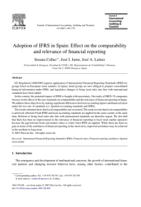 Adoption of IFRS in Spain: Effect on the comparability and relevance