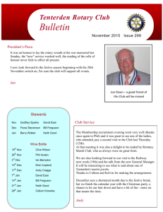 Bulletin - The Rotary Club of Tenterden