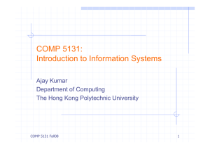 COMP 5131: Introduction to Information Systems
