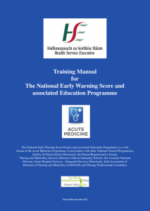Training Manual for The National Early Warning Score