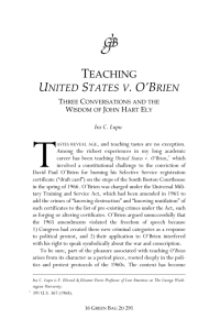 teaching united states v. o'brien