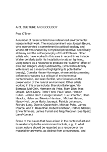 ART, CULTURE AND ECOLOGY Paul O'Brien A number of recent