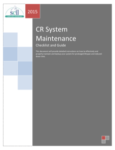 CR Maintenance Guide