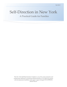 Self-Direction in New York - New York Self