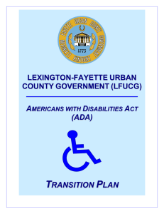 TRANSITION PLAN - Lexington Area Metropolitan Planning