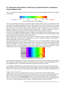 21. Colorimetric determination of Fe(III) using 1,10