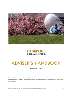 adviser's handbook - Graduate Studies