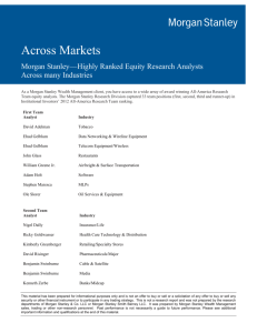 Across Markets - Morgan Stanley Locator