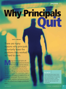 Why Principals Quit - National Association of Elementary School