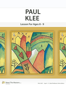 Step 1 - Introducing the Paul Klee Slideshow Guide