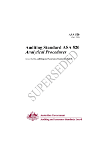 Auditing Standard ASA 520 - Auditing and Assurance Standards