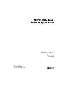 ADSP-21489 EZ-BoardTM Evaluation System Manual