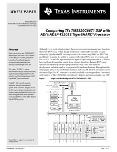 Comparing TI's TMS320C6671 DSP with ADI's