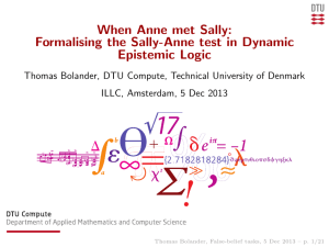 When Anne met Sally: Formalising the Sally