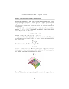 Surface Normals and Tangent Planes