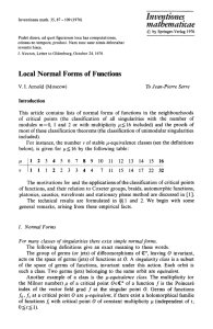 Local normal forms of functions