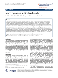 Mood dynamics in bipolar disorder - CONBRIO
