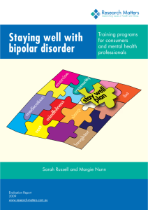 Staying well with bipolar disorder