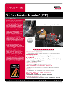 Application: Surface Tension Transfer (STT)