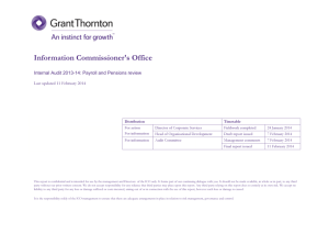 Payroll and pensions review - Information Commissioner's Office