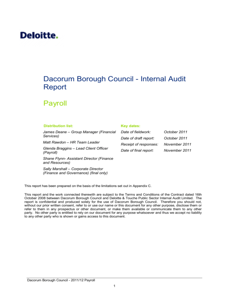 final internal audit report payroll 201112 restaurant profit and loss template excel republic bank financial statements