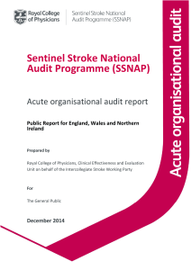 Sentinel Stroke National Audit Programme (SSNAP)