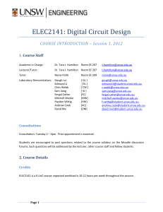 ELEC2141: Digital Circuit Design