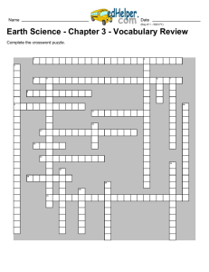 Earth Science - Chapter 3 - Vocabulary Review
