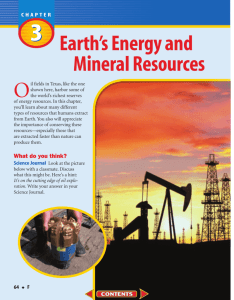 F: Chapter 3: Earth's Energy and Mineral Resources