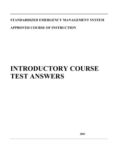 SEMS Course G606 Test Answers