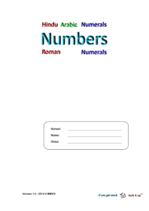 Roman and Hindu-Arabic Numerals - 1.0