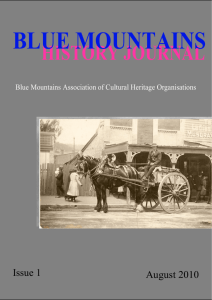 BMH Journal - Blue Mountains Association of Cultural Heritage