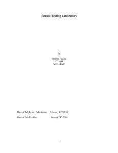 Tensile Testing Laboratory Report