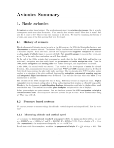 Avionics Summary