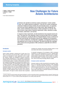 New Challenges for Future Avionic Architectures