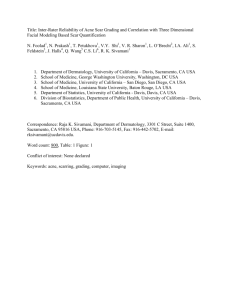 Title: Inter-Rater Reliability of Acne Scar Grading and