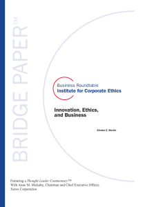 Innovation, Ethics, and Business - Business Roundtable Institute for