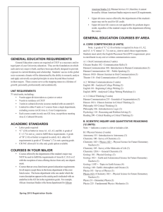 general education requirements academic standards general