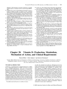 Chapter 28. Vitamin D: Production, Metabolism, Mechanism of